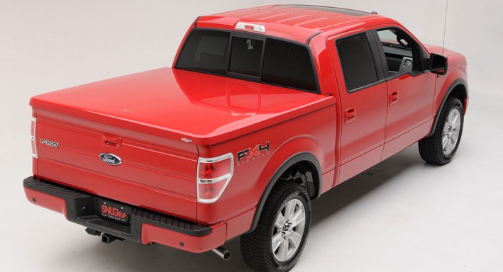 red truck with a snugtop SL ford